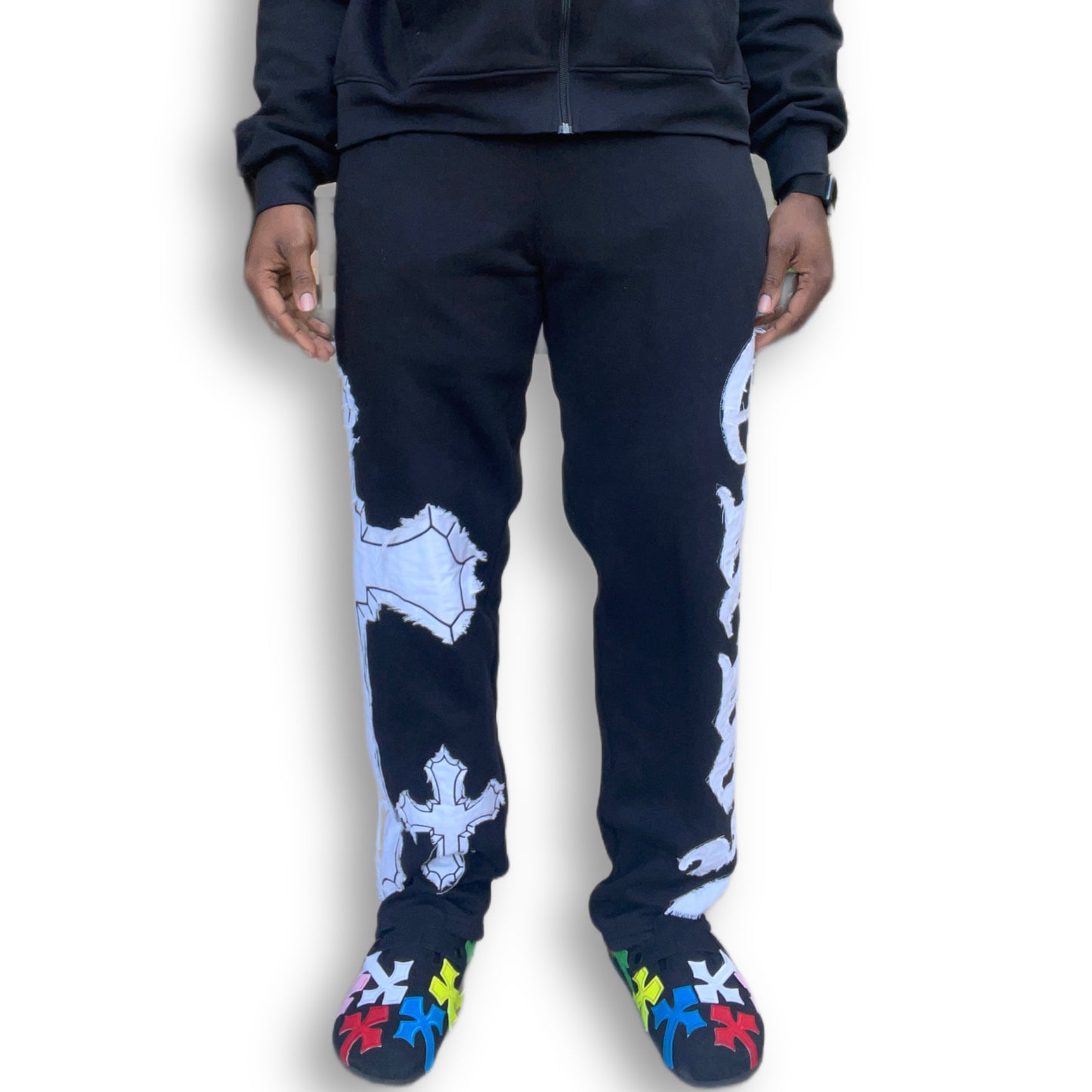 CRWN Savior Black Sweatpants